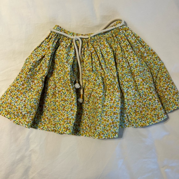 Tea Collection Yellow Floral Rope Belted Skirt - Picture 2 of 6